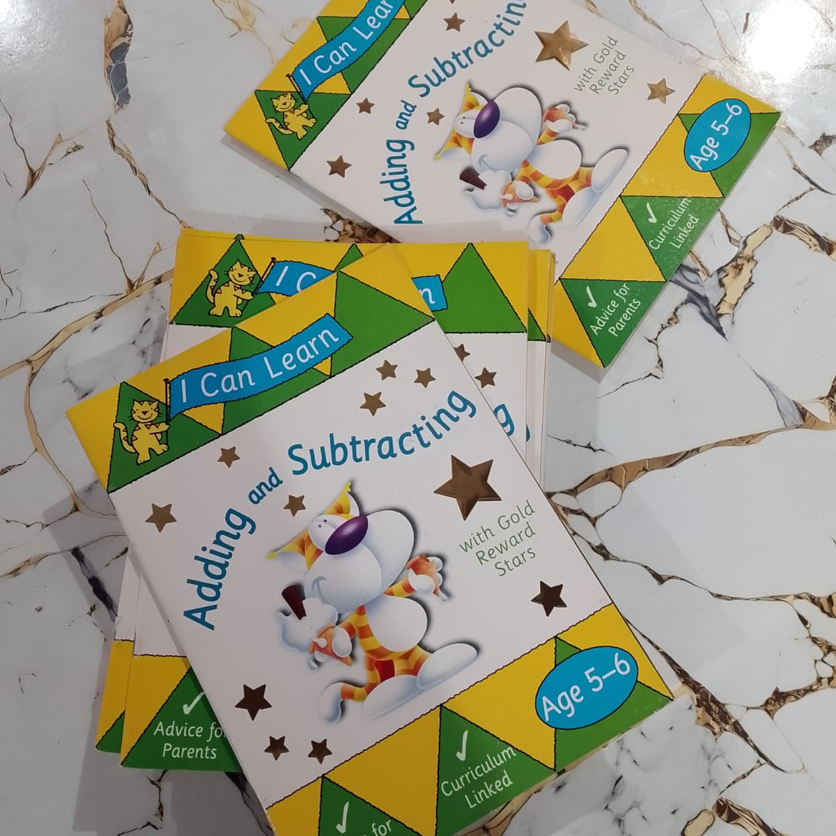 I Can Learn: Writing & Reading Books with Gold Reward Stars | Educational Workbooks for Kids Age 3–7
