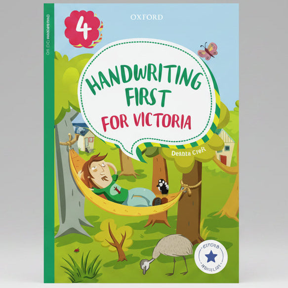 Book titled 'Handwriting First for Victoria' by Oxford on a white background