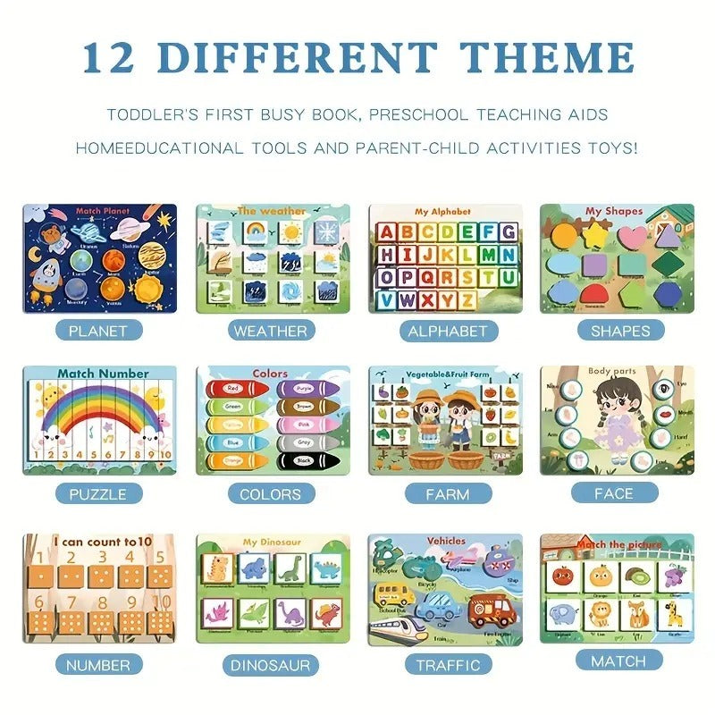 Busy book with Valcro 12 themes