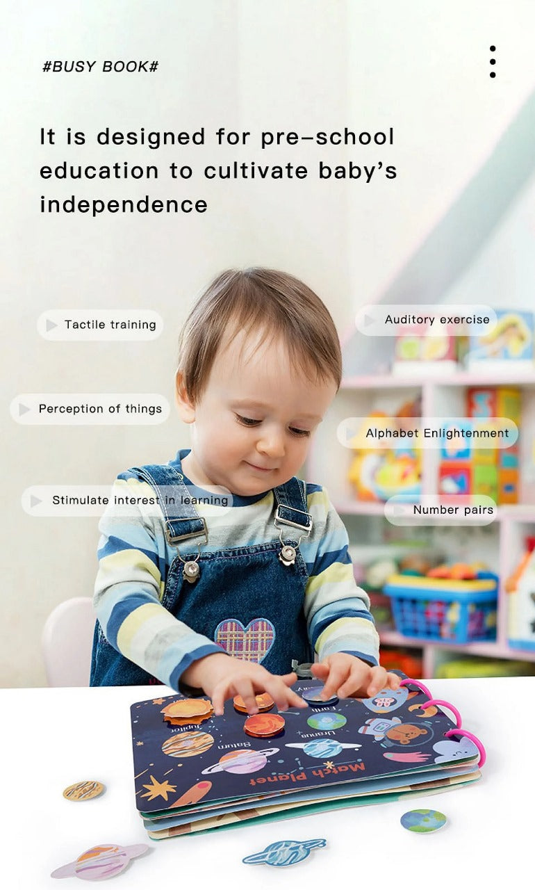 Busy book with Valcro 12 themes