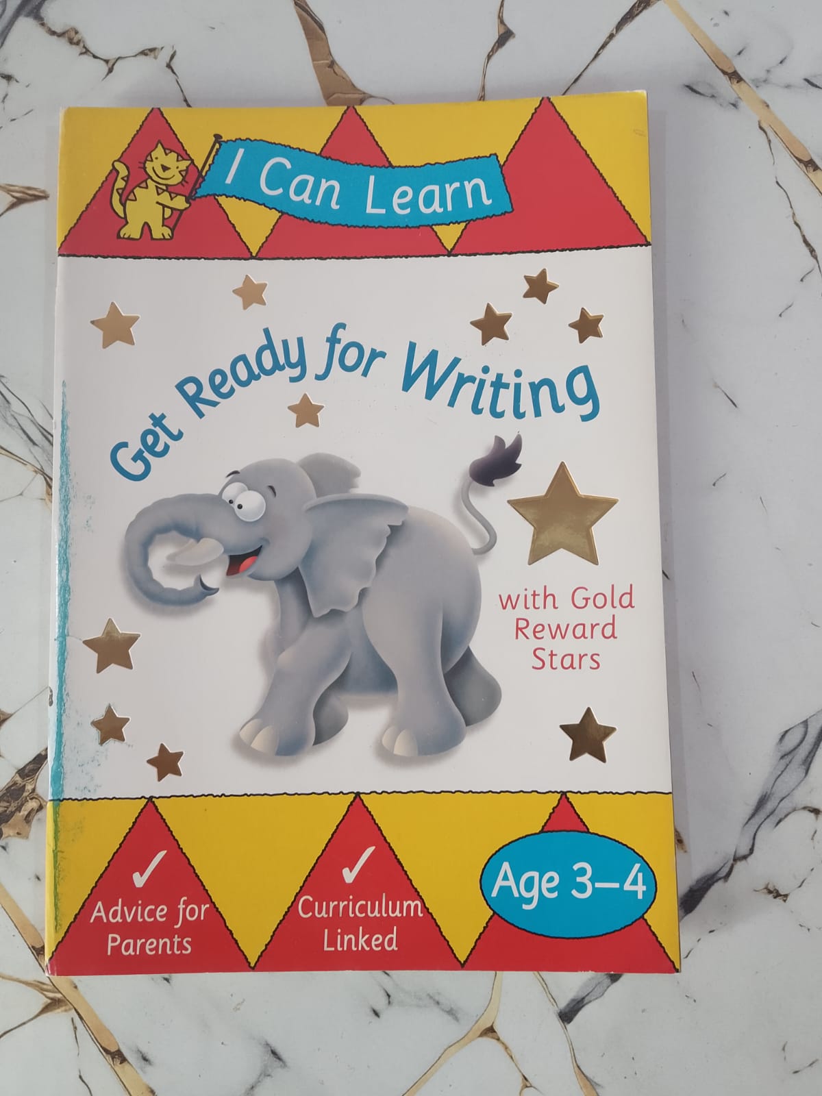 I Can Learn: Writing & Reading Books with Gold Reward Stars | Educational Workbooks for Kids Age 3–7