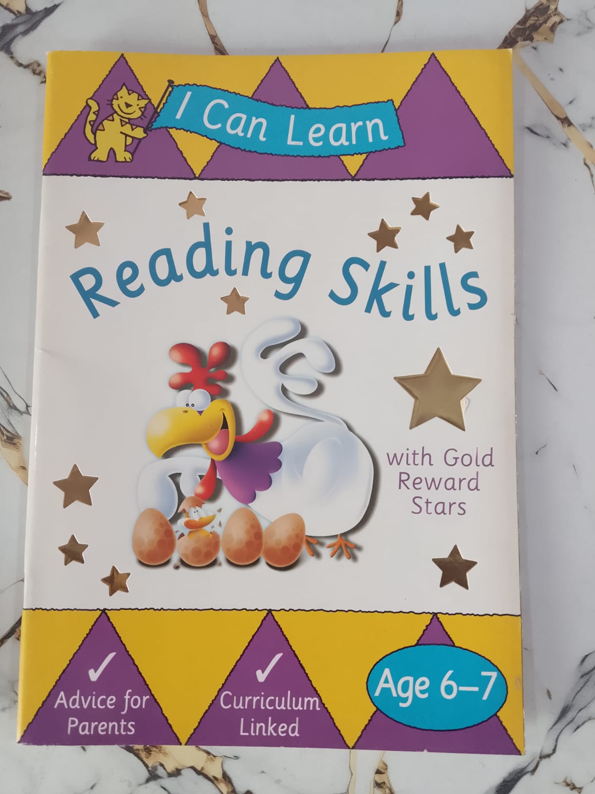 I Can Learn: Writing & Reading Books with Gold Reward Stars | Educational Workbooks for Kids Age 3–7