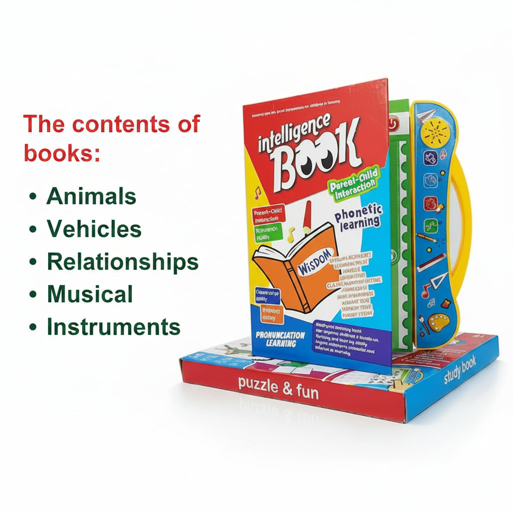 Children's educational book with colorful cover and text on a white background