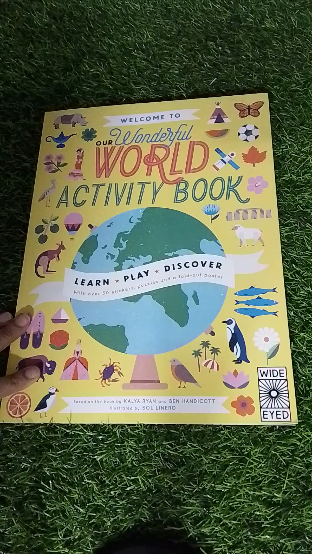 Our Wonderful World Activity Book by Kalya Ryan | 60+ Activities 50+ Stickers & Fold-Out Map Poster charts | Age 5–10