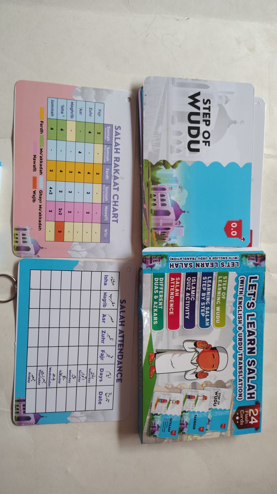 Islamic Flash cards with stickers