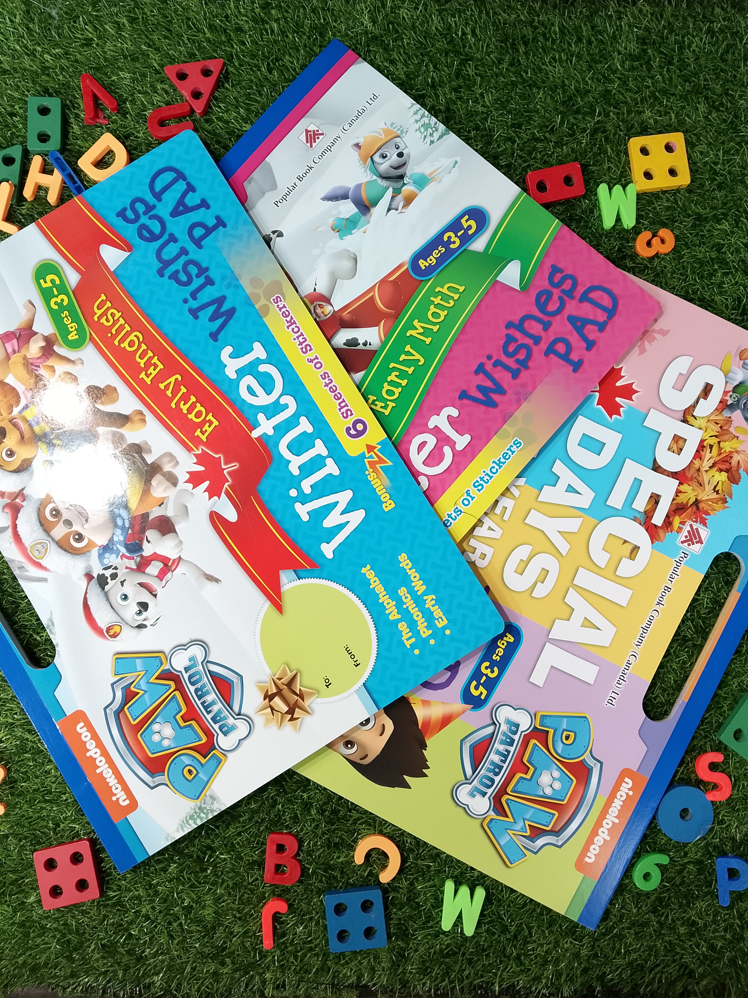 PAW Patrol Winter Wishes Activity Pad | Early English Phonics & Alphabet Workbook with Stickers | Age 3–5