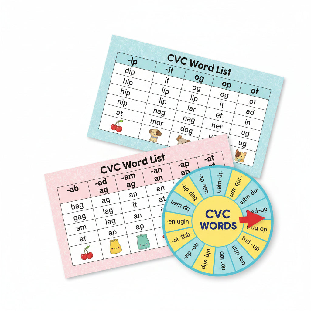CVC spinner, Include 2 Cards with 1 Marker
