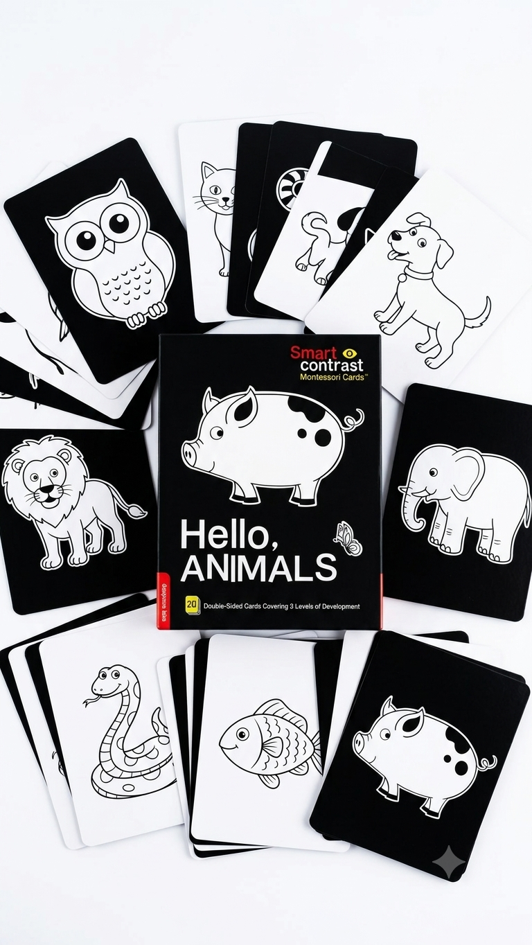 20 double-Side Contrast Flash cards