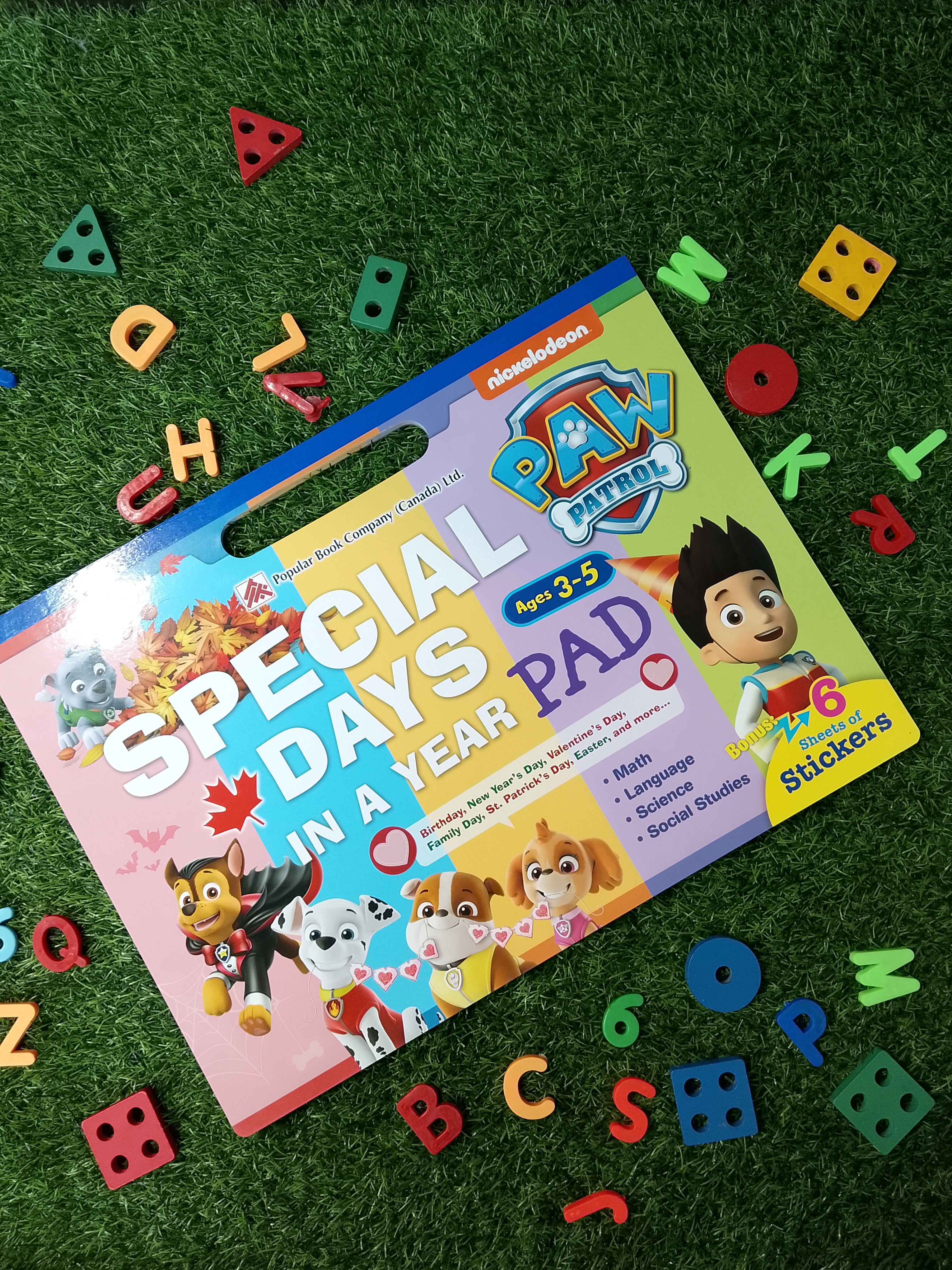 PAW Patrol Winter Wishes Activity Pad | Early English Phonics & Alphabet Workbook with Stickers | Age 3–5