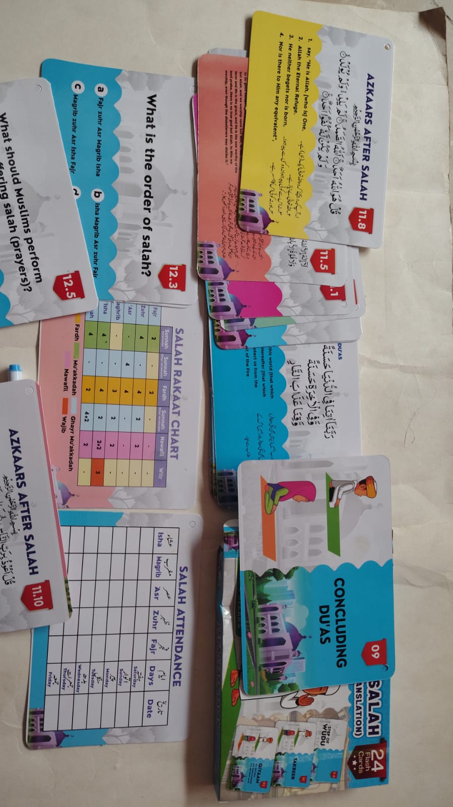 Islamic Flash cards with stickers
